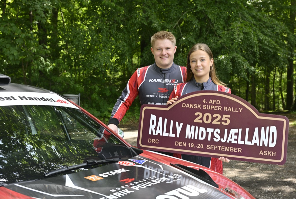 Den lokale kører Lasse Karlshøj fra Ejby stiller op i Rally Midtsjælland med sin codriver Isabell Kvick fra Maribo i deres Peugeot 208 Rally 4.
(Foto: Michael Eisenberg)
